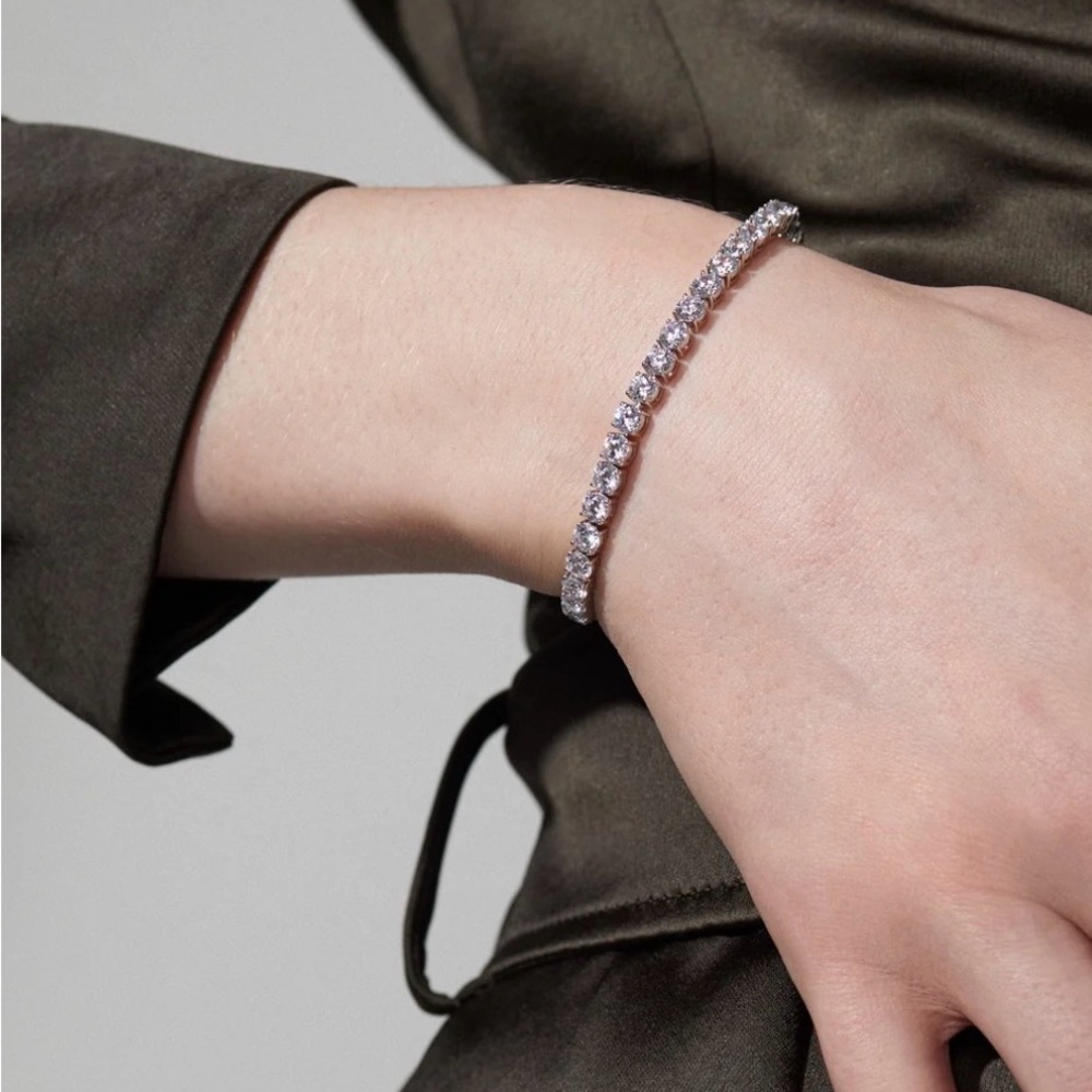 NWT Nadri Silver Crystal Bracelet
